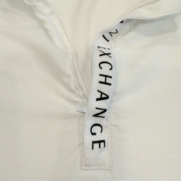 Armani Exchange Men’s Polo Shirt White Cotton Spandex Zip Close Sz M - Picture 10 of 14